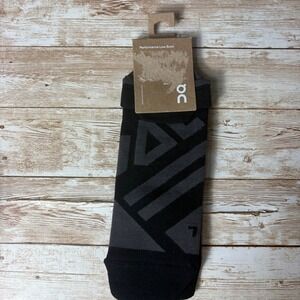 On Performance Low Sock Mens L Black Shadow Running Athletic 344.00816 NEW